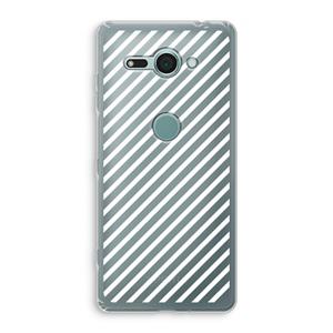 CaseCompany Strepen zwart-wit: Sony Xperia XZ2 Compact Transparant Hoesje