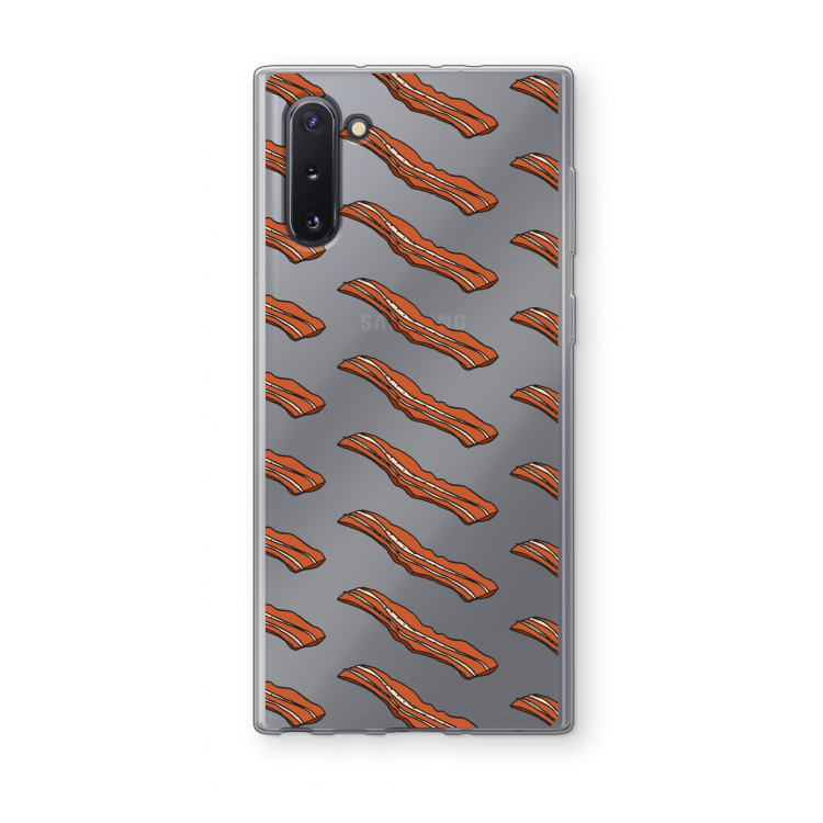 CaseCompany Bacon to my eggs #2: Samsung Galaxy Note 10 Transparant Hoesje