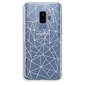 CaseCompany Geometrische lijnen wit: Samsung Galaxy S9 Plus Transparant Hoesje