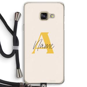 CaseCompany Amber Script: Samsung Galaxy A3 (2016) Transparant Hoesje met koord