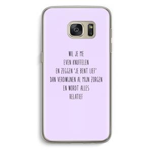 CaseCompany Relatief: Samsung Galaxy S7 Transparant Hoesje