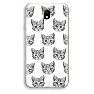 CaseCompany Kitten: Samsung Galaxy J7 (2017) Transparant Hoesje