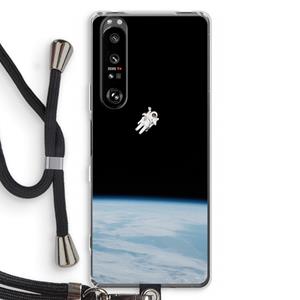 CaseCompany Alone in Space: Sony Xperia 1 III Transparant Hoesje met koord