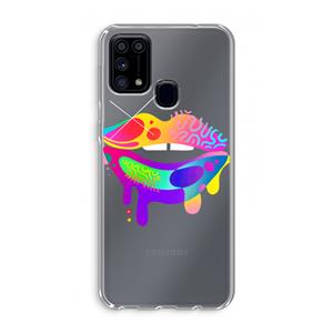 CaseCompany Lip Palette: Samsung Galaxy M31 Transparant Hoesje