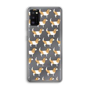 CaseCompany Doggy: Samsung Galaxy A41 Transparant Hoesje