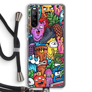 CaseCompany Vexx Mixtape: Sony Sony Xperia 10 III Transparant Hoesje met koord