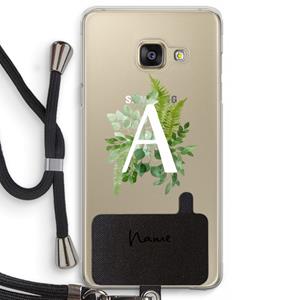 CaseCompany Green Brush: Samsung Galaxy A3 (2016) Transparant Hoesje met koord