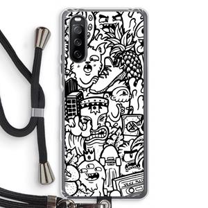 CaseCompany Vexx Mixtape #2: Sony Sony Xperia 10 III Transparant Hoesje met koord