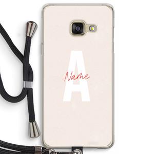 CaseCompany Strawberry Milkshake: Samsung Galaxy A3 (2016) Transparant Hoesje met koord