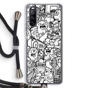 CaseCompany Vexx City #2: Sony Sony Xperia 10 III Transparant Hoesje met koord