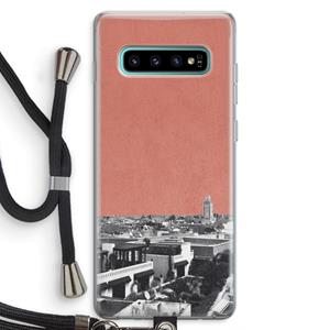 CaseCompany Marrakech Skyline : Samsung Galaxy S10 Plus Transparant Hoesje met koord