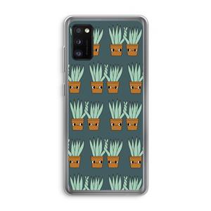 CaseCompany Sansevieria: Samsung Galaxy A41 Transparant Hoesje