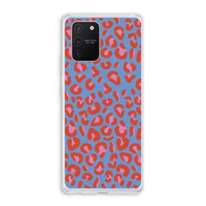 CaseCompany Leopard blue: Samsung Galaxy S10 Lite Transparant Hoesje