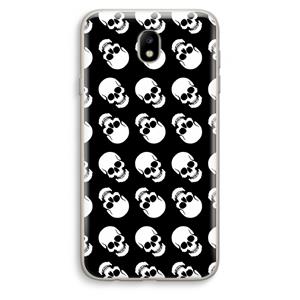 CaseCompany Musketon Skulls: Samsung Galaxy J7 (2017) Transparant Hoesje