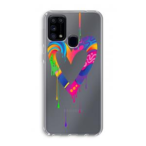 CaseCompany Melts My Heart: Samsung Galaxy M31 Transparant Hoesje