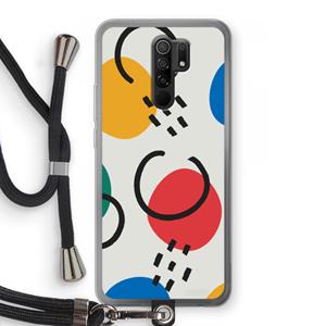 CaseCompany Illustratieve pop 3: Xiaomi Redmi 9 Transparant Hoesje met koord