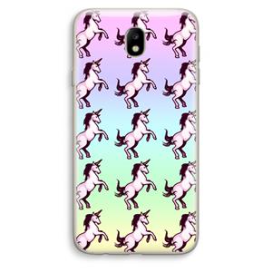 CaseCompany Musketon Unicorn: Samsung Galaxy J7 (2017) Transparant Hoesje