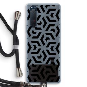 CaseCompany Crazy pattern: Sony Xperia 5 II Transparant Hoesje met koord