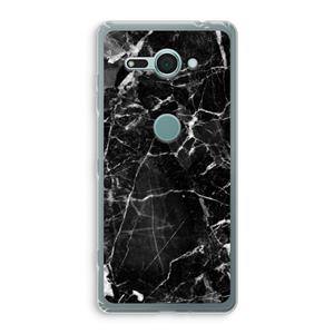 CaseCompany Zwart Marmer 2: Sony Xperia XZ2 Compact Transparant Hoesje