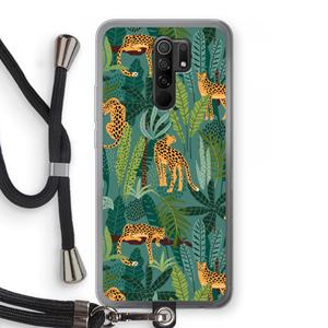 CaseCompany Luipaard 2: Xiaomi Redmi 9 Transparant Hoesje met koord
