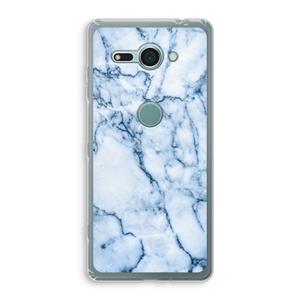 CaseCompany Blauw marmer: Sony Xperia XZ2 Compact Transparant Hoesje