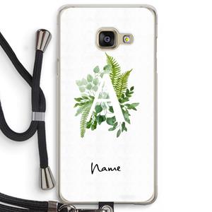 CaseCompany Green Brush: Samsung Galaxy A3 (2016) Transparant Hoesje met koord