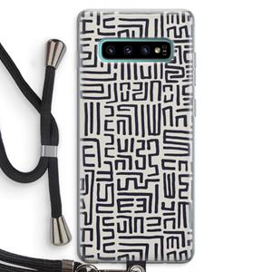 CaseCompany Moroccan Print: Samsung Galaxy S10 Plus Transparant Hoesje met koord