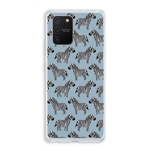 CaseCompany Zebra: Samsung Galaxy S10 Lite Transparant Hoesje