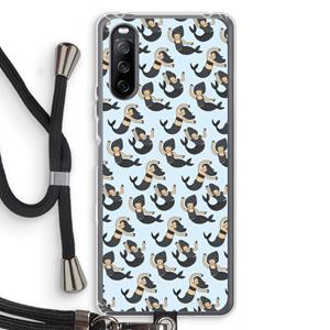 CaseCompany Zeemeermin: Sony Sony Xperia 10 III Transparant Hoesje met koord