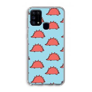 CaseCompany Dinosawrr: Samsung Galaxy M31 Transparant Hoesje