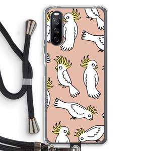 CaseCompany Papegaai: Sony Sony Xperia 10 III Transparant Hoesje met koord