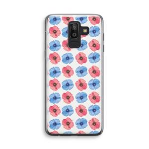 CaseCompany Klaproosjes: Samsung Galaxy J8 (2018) Transparant Hoesje