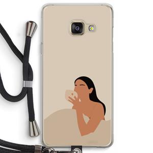 CaseCompany Fresh coffee: Samsung Galaxy A3 (2016) Transparant Hoesje met koord