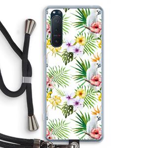 CaseCompany Gele kuif: Sony Xperia 5 II Transparant Hoesje met koord