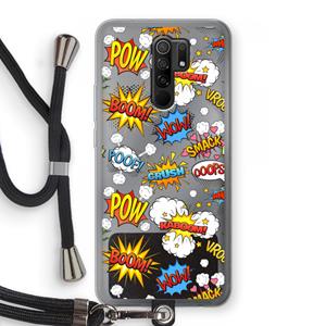 CaseCompany Pow Smack: Xiaomi Redmi 9 Transparant Hoesje met koord
