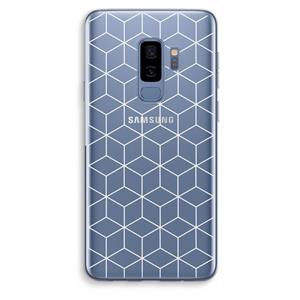 CaseCompany Zwart-witte kubussen: Samsung Galaxy S9 Plus Transparant Hoesje