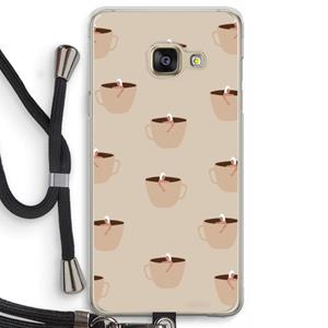 CaseCompany Morning coffee: Samsung Galaxy A3 (2016) Transparant Hoesje met koord