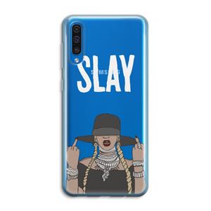 CaseCompany Slay All Day: Samsung Galaxy A50 Transparant Hoesje