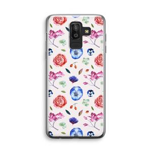 CaseCompany Bloemetjes: Samsung Galaxy J8 (2018) Transparant Hoesje