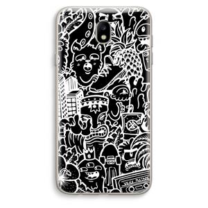 CaseCompany Vexx Black Mixtape: Samsung Galaxy J7 (2017) Transparant Hoesje