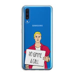 CaseCompany Gimme a call: Samsung Galaxy A50 Transparant Hoesje