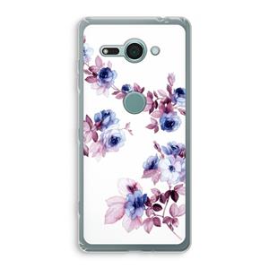 CaseCompany Waterverf bloemen: Sony Xperia XZ2 Compact Transparant Hoesje