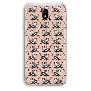 CaseCompany Zwarte poes: Samsung Galaxy J7 (2017) Transparant Hoesje