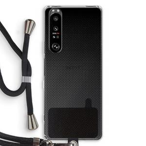 CaseCompany Musketon Halftone: Sony Xperia 1 III Transparant Hoesje met koord