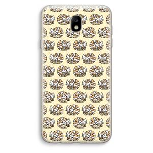 CaseCompany Slapende poes: Samsung Galaxy J7 (2017) Transparant Hoesje