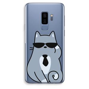 CaseCompany Cool cat: Samsung Galaxy S9 Plus Transparant Hoesje