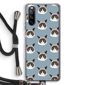 CaseCompany It's a Purrr Case: Sony Sony Xperia 10 III Transparant Hoesje met koord