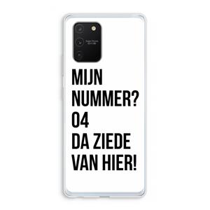 CaseCompany Da ziede van hier: Samsung Galaxy S10 Lite Transparant Hoesje