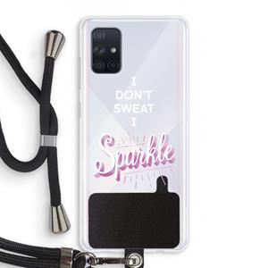 CaseCompany Sparkle quote: Samsung Galaxy A71 Transparant Hoesje met koord