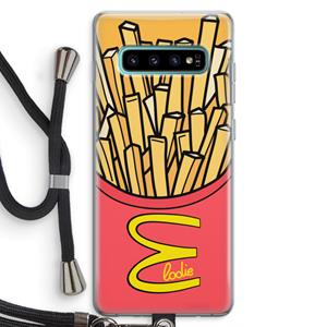 CaseCompany McElodie: Samsung Galaxy S10 Plus Transparant Hoesje met koord